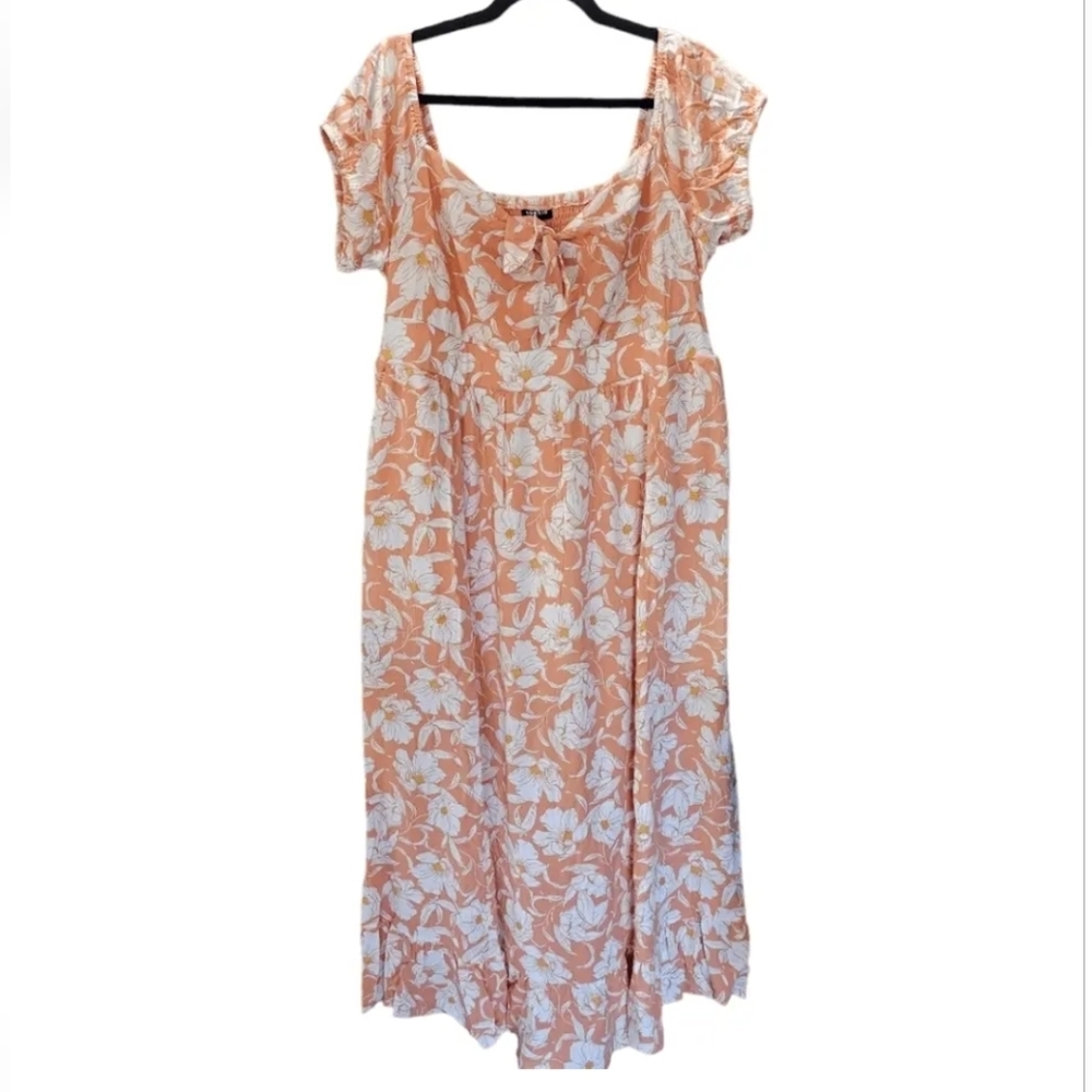 Maxi Gauze Off Shoulder Tie Front Dress - Picture 6 of 9
